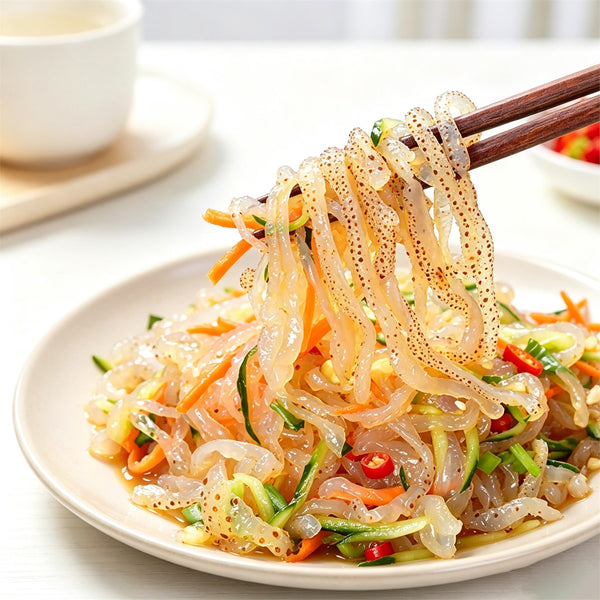Crisp Jellyfish Strips, Brine-Preserved